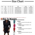 thumbnail image 3 of SDNall Blazer Dress for Women Sexy Elegant Fashion Casual Lace Up Waist Loose Candy Color Long Sleeve Solid Color Suit Collar Dress Coat (Red, Sizes S-XXL), 3 of 9