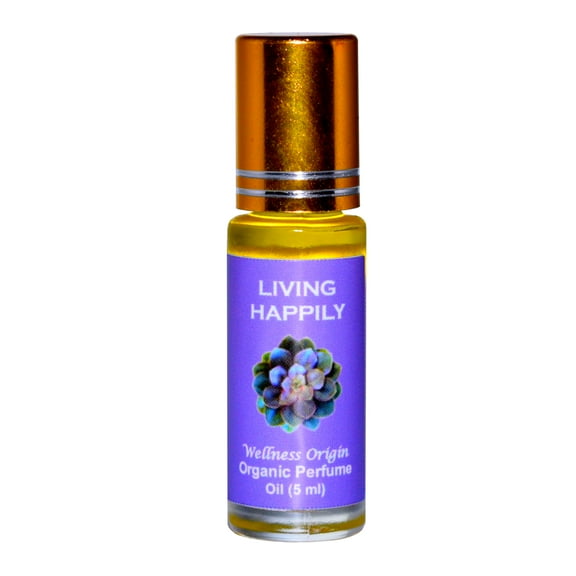 Wellness Origin Living Happily Organic Perfume | Essential Oil Blend Named After Singer Claudia Varga's Song