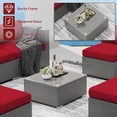 thumbnail image 3 of SUNCROWN Outdoor Patio Furniture Set 7 Piece Outdoor Sectional Sofa Grey Wicker Conversation Sofa Set with Coffee Table and Cushions (Red), 3 of 9