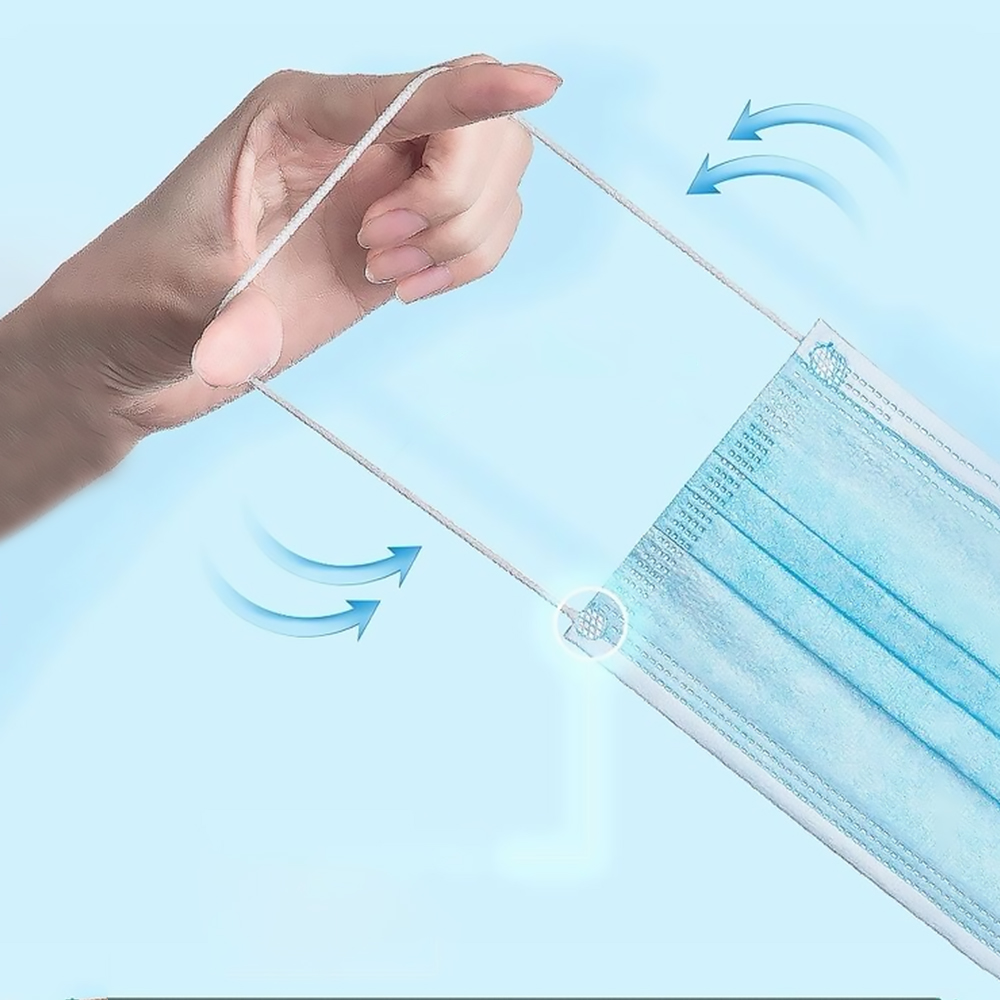 Buy 500 Pack USA Made Blue Disposable Face Masks 3 Ply for Protection