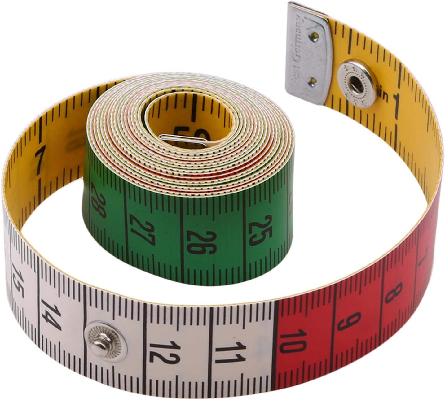 60 Inch/150cm Flexible Tape Measure for Body Fabric Sewing Knitting Home  Craft Dual Sided Measurements Soft Tape with Snap Button Closure