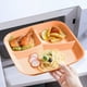 thumbnail image 1 of Platos de 25 cm con compartimentos para cenas con pajita, reutilizables, para adultos y principiantes, ideal para picnic (1 plato Aestivo | Naranja | AESTIVO), 1 of 8