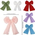 thumbnail image 3 of WMGHA 13x24 Inches Extra Large Christmas Satin Bows Christmas Tree Topper Decorations Giant Xmas Tree Toppers Bows for Home Wreath Wall Holiday Birthday Wedding Engagement Party Decor, 3 of 6