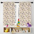 thumbnail image 5 of Blackout Kids Curtains,Beige Cow Flower Pattern Childrens Insulated Curtains Set Of 2,Bedroom Essentials,Toddler Room Decor 42x54in(106x137cm), 5 of 5