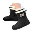 thumbnail image 3 of Rubber Boots for Women Mid Calf Rain Boots Waterproof Rubber Boots Outgoing Garden Boots with Adjustable Drawstring Non Slip Soft Rain Shoes, 3 of 5