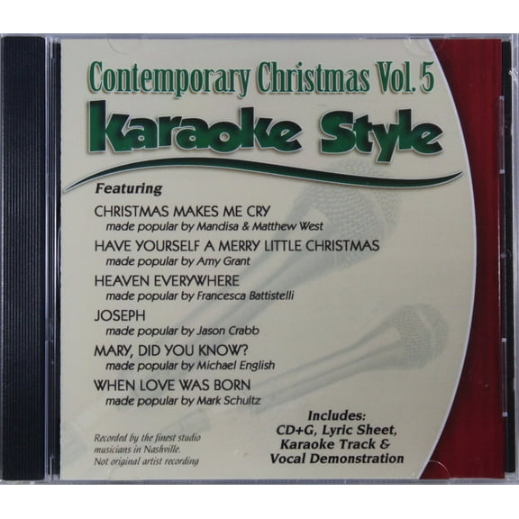 Contemporary Christmas Volume 5 Daywind Christian Karaoke Style NEW CD G 6 Songs