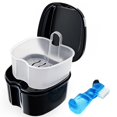 thumbnail image 1 of Estuche negro para prótesis dentales parciales Keedolla, contenedor para remojo de dentaduras, 1 of 8