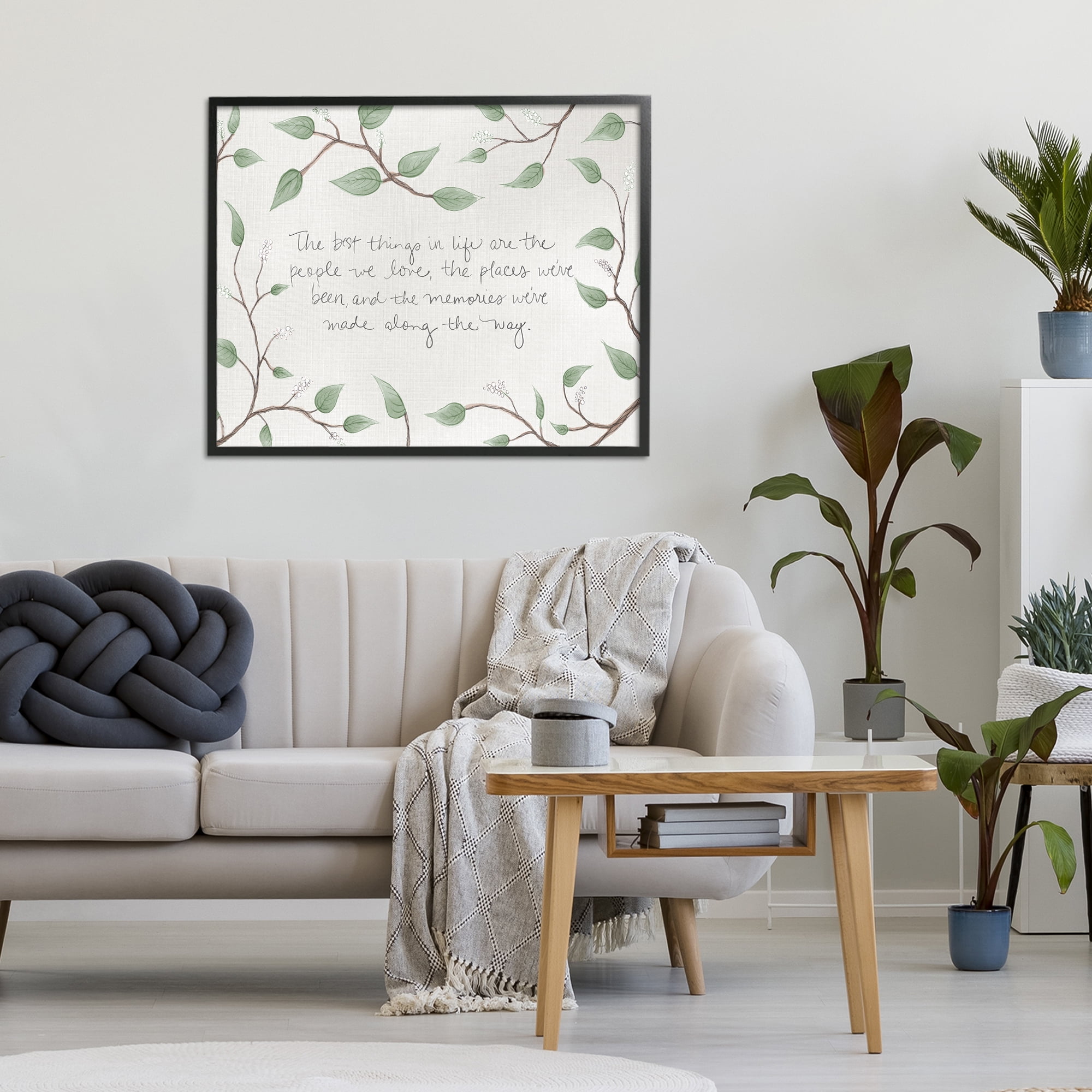 Stupell Industries The Best Things In Life Black Framed Giclee Art, design by SD Graphics Studio
