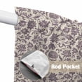 thumbnail image 4 of Purple Floral Swag Valances for Windows, Kitchen Window Curtains Over Sink, Spring Plants Flowers Vintage Rustic Window Treatment Curtains for Living Room/Bedroom Curtains 2 Panel Sets 36"x45", 4 of 8