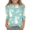 thumbnail image 4 of Easter Children's Seve Quarter Sleeve Printed T Shirt Top Comfortable Casual Shirt Girls Easter Shirts 3-4 Years, 4 of 4