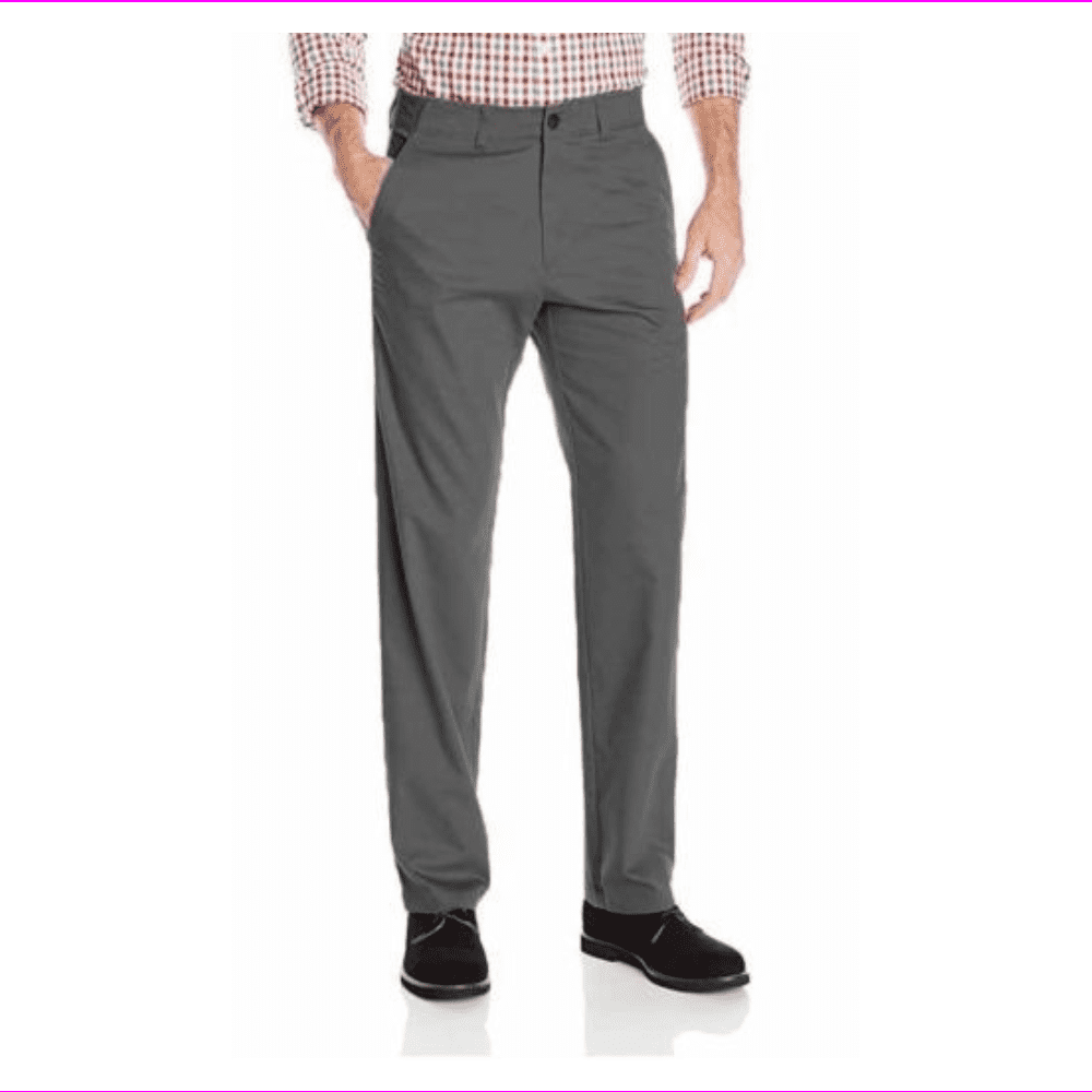 Haggar - Haggar Men's In Motion Performance Straight Fit Stretch Pants ...