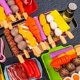 thumbnail image 2 of Casa de juegos para niños Juguetes para barbacoa Juego de barbacoa Brochetas para barbacoa de cocina Brochetas para barbacoa de comida de simulación, 2 of 5