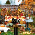 thumbnail image 6 of Welcome Fall Black Cat Mailbox Cover Magnetic Standard Size 21" x 18", Autumn Kitty Pumpkin Maple Leaves Decorative Post Letter Box Decor, Thanksgiving Farmhouse Garden Yard Outdoor Decoration, 6 of 6