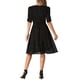 thumbnail image 3 of Vestido A-line de Chiffon con Estrellas Metálicas y Mangas Fruncidas para Mujeres INSPIRE CHIC Talla XS Negro, 3 of 6