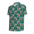 Xecao Cartoon Poodle Dog for Mens' Casual Short Sleeve ButtonDown Polo