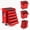Red, variant on 26 in Rolling Tool Chest with Wheels, 5-Drawer Tool Storage Cabinet/Tool Cart - Lock & Key Security - Includes Drawer Liners for Garage, Repair Shop & Warehouse - Black