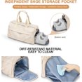 thumbnail image 2 of Sport Duffel Bag, Gym Bag with Shoes Compartment and Wet Pocket,Travel Duffel Bag for Man and Women, Sport Gym Tote Bags for Swimming Yoga, Weekend Overnight Bag Carry on Bag Beige, 2 of 10