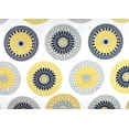 thumbnail image 3 of Serafina Home Modern Boho Grey Yellow Circle Medallion Fabric Shower Curtain for Bathroom 70"x 72", 3 of 4