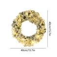 thumbnail image 3 of MXTPOV Flocked Christmas Wreath with LED Lights, Snowy Wreath, Christmas Wreaths for Front Door Party Wedding, Home Decor, 15.7 inch, 3 of 6