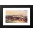 thumbnail image 2 of Eugène Lami 18x12 Black Modern Framed Museum Art Print Titled - A Military Review at Woolwich (1852), 2 of 5