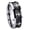 Black Concave, variant on Multiple Christian Cross Step Edge Black Gold Tungsten Ring 10MM