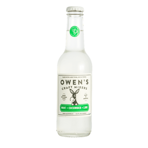 (12 Bottles) Owen's Mint + Cucumber + Lime Cocktail Mixer, 8.5 fl oz