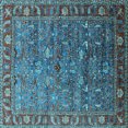 thumbnail image 1 of Ahgly Company Indoor Square Oriental Light Blue Traditional Area Rugs, 7' Square, 1 of 4