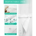 thumbnail image 3 of No Hook Shower Curtain with Snap in Liner, Teal Gradient Geometic Pattern Hotel Shower Curtains for Bathroom, Washable Shower Curtain Liner Set with Mesh Top Window, 36"x78", 3 of 6