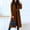 Brown, variant on Women's Winter Lapel Double Breasted Office Work Long Wool Spring Fall Pea Coat Overcoat Light Blue M