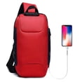 thumbnail image 2 of 1 Uds. Mochila antirrobo para hombre, bolso de hombro informal, resistente al agua, color rojo, 2 of 8