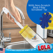 Lola Products LOLA Glass & Jar Foam Sponge Brush, 4 Pack, Star Shaped w/ Non-Scratch Blue Scrubber… — $15.10 (20% off)