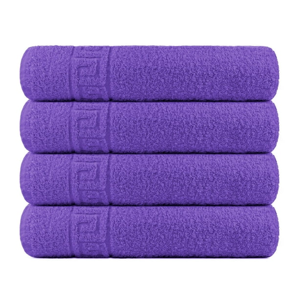 4 Piece 100 Cotton Hand/Bath Towel with Color Options Lavender Bath
