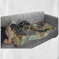 thumbnail image 6 of Animal Soft Flannel Fleece Throw Blanket, Mosaic Design Animal in Soft Colors Wildlife Nature Safari Theme Artwork, Cozy Plush for Indoor and Outdoor Use, 50" x 60", Multicolor, by Ambesonne, 6 of 6