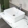 thumbnail image 3 of MEJE Lavabo Rectangular Baño 19x15", Cerámica Blanco, Encimera, 3 of 5