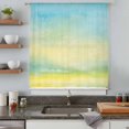 thumbnail image 5 of Turquoise Blue Ombre Sheer Curtains 45 Inches Long, Abstract Modern Art Oil Painting Light Filering Curtains, Breathable Simi Curtain Privacy Drapes for Kitchen Bathroom Small Window Treatment, 5 of 9