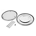 thumbnail image 3 of Yuarrent Bandeja de especias giratoria de 360 ​​grados de 2 niveles, soporte para especias de cocina de acero inoxidable Organizadores de utensilios de cocina, 3 of 6