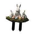 thumbnail image 2 of Eassers Rabbits Fiesta de Huevo Decorativo de Letrero de Jardín de Conejo para para Fiestas de Adornos en 2D Decoración para Jardinería Externa, 2 of 9