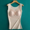 thumbnail image 1 of Chaleco térmico de terciopelo con encaje lijado de doble cara, base de copa fija de una pieza para mujer, ropa interior térmica sin costuras engrosada, 1 of 6