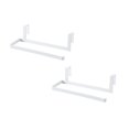 thumbnail image 1 of Oleegame 2PC Spoon And Lid Rest Paper Towel Hanger Holder Stainless Steel Kitchen Roll Paper Towel Holder Tissue Hanger Organizer Rack For Kitchen Under Cabinet Over Door White, 1 of 6