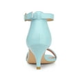 thumbnail image 2 of BLISSFUL STEP Women's Shoes Kitten Heel Ankle Strap Open Toe Sandals Sky Blue 7, 2 of 7