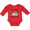 thumbnail image 3 of Inktastic My Nana Loves Me with Sloth and Hearts Boys or Girls Long Sleeve Baby Bodysuit, 3 of 5
