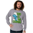 thumbnail image 5 of Smurfs Funny Attitude Don't Care Long Sleeve TShirt Men Women Brisco Brands S, 5 of 6