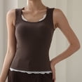 thumbnail image 6 of Taylonsss Women's Comfortable Lightweight Breathable Lace Trim Sleeveless Camisole with Built-in Bra for Summer Daily Wear and Sleepwear, 6 of 9