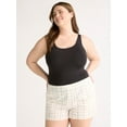 thumbnail image 2 of Joyspun Women's Woven Pajama Boxer Shorts, 3'' Inseam, Sizes XS-3X, 2 of 2