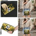 thumbnail image 3 of ZUXONGSY Panda Sunflower Print PU Leather Crossbody Bag Purse and Wallet Set for Women - Large Multi-Pocket, Adjustable Strap, Waterproof Lightweight Travel Shoulder Bag, 3 of 5