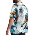 thumbnail image 3 of Ice Hockey Men's Short Sleeve Button Down Hawaiian Beach Printed Casual Shirts, 3 of 6
