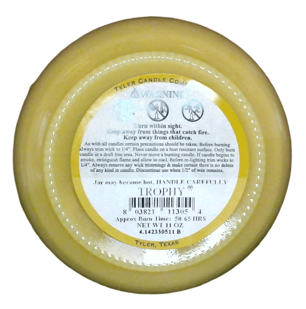 Tyler Candle Company - Trophy - 11oz jar candle - with Tyler matches