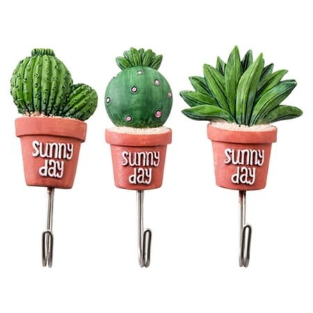 

Wall Hooks Creative Plants Hook Kitchen Home Office Wall Door Hanger Sundries Cute Hooks Clothes Self Sticky Hooks Hanger Keys Stainless Steel Sticky Hanger Bathroom Shower Hotel Cabinet Heavy