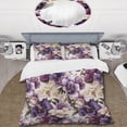 thumbnail image 2 of Designart "Tropical Orchid Oasis" Purple Tropical Bedding Covert Set - Tropical Bed Set With 2 Shams, 2 of 5