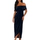 thumbnail image 1 of Vestido de terciopelo con un hombro al descubierto para mujer - Poliéster y spandex, elegante para la noche y la playa, 1 of 8